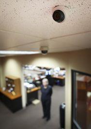 Dozens of cameras add to security in government building photo