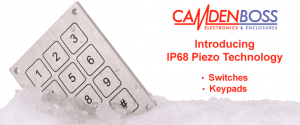 IP68 rating key to CamdenBoss piezo aluminium pads, now available from Rapid Electronics