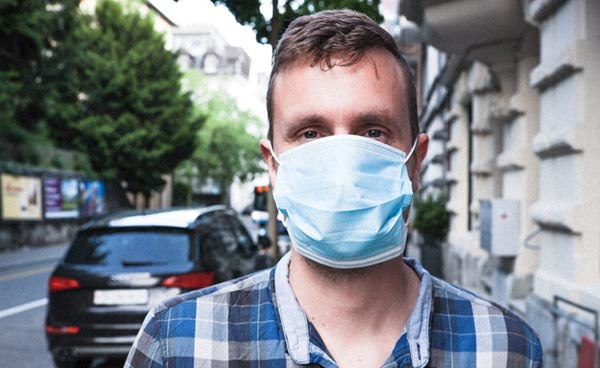 Representational image of man wearing mask during COVID pandemic